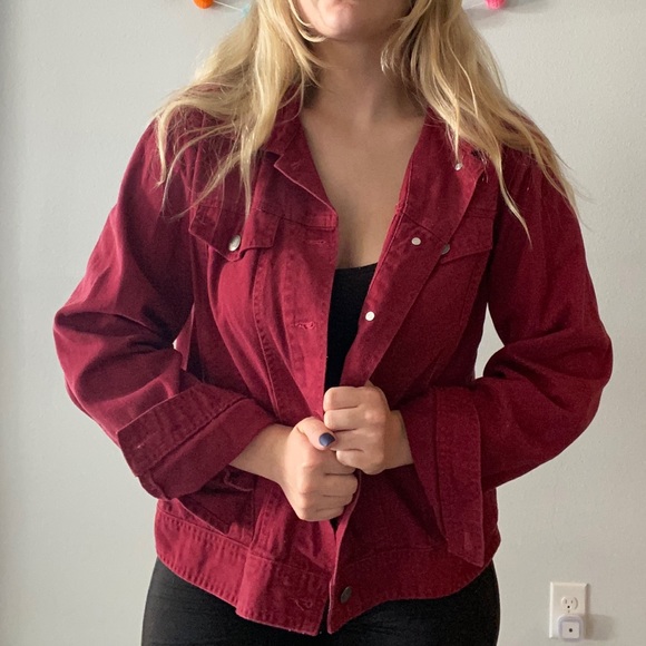 Vintage Red soft jean jacket!! - Picture 8 of 8